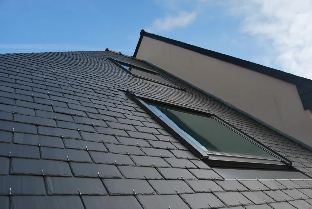 Slate re-roof with roof window, Didsbury